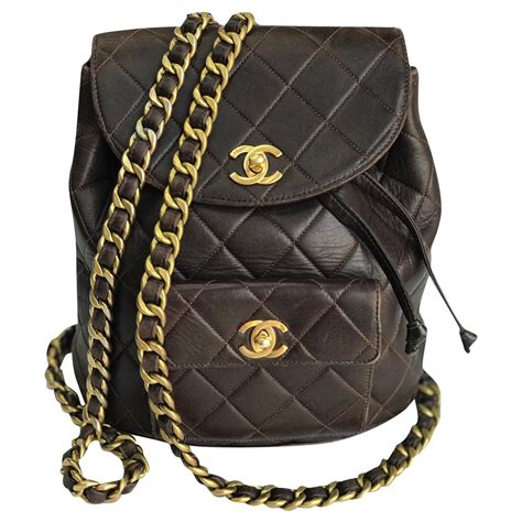 chanel bags brown|chanel backpack brown.